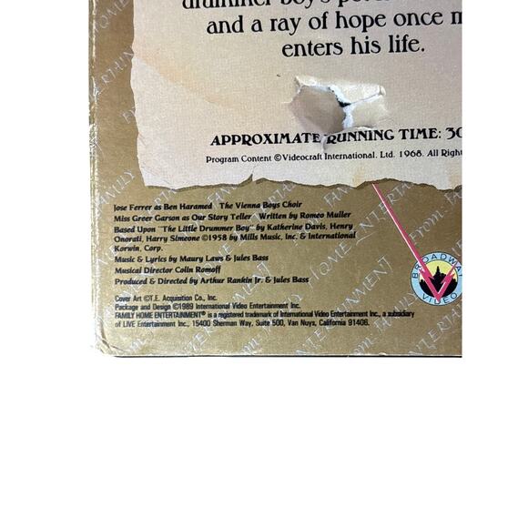 The Little Drummer Boy VHS Tape Vintage 1980s Family Christmas Classic - Picture 7 of 11